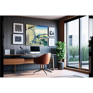 La roue à eau à Onden - Katsushika Hokusai | Reproduction Tableau Décoration murale affiche copie