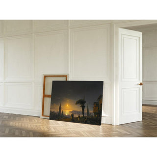 La tour de Galata au clair de lune - Ivan Konstantinovich Aivazovsky | Reproduction Tableau Décoration murale affiche copie