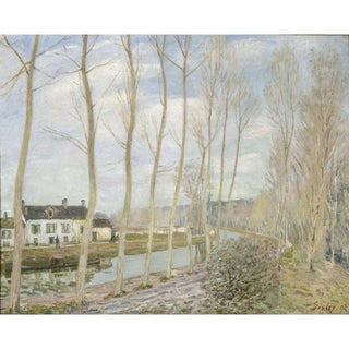 Le Canal du Loing - Alfred Sisley | Reproduction Tableau Décoration murale affiche copie
