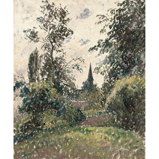 Le Clocher de Bazincourt - Camille Pissarro | Reproduction Tableau Décoration murale affiche copie
