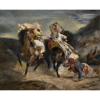 Le Combat du Giaour et de Hassan - Eugène Delacroix | Reproduction Tableau Décoration murale affiche copie