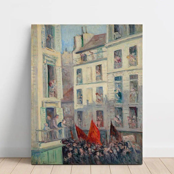 Le Front Populaire - Maximilien Luce — vægpræsentation af kunstværket