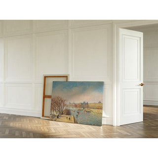 Le Louvre, Matin, Lumière du soleil - Camille Pissarro | Reproduction Tableau Décoration murale affiche copie