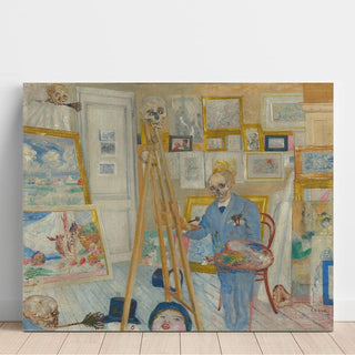 Le Peintre de squelettes - James Ensor | Reproduction Tableau Décoration murale affiche copie