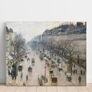 Le boulevard Montmartre un matin d'hiver - Camille Pissarro | Reproduction Tableau Décoration murale affiche copie