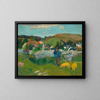 Le gardien de porcs - Paul Gauguin | Reproduction Tableau Décoration murale affiche copie