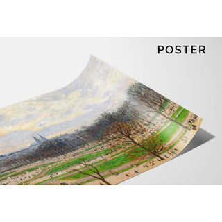 Le jardin des Tuileries un après-midi d'hiver - Camille Pissarro | Reproduction Tableau Décoration murale affiche copie