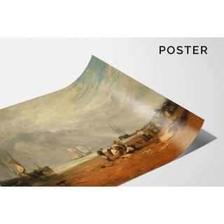 Le marché aux poissons à la plage de Hastings - Joseph Mallord William Turner | Reproduction Tableau Décoration murale affiche copie