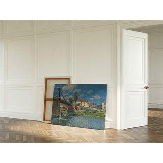 Le pont à Villeneuve-la-Garenne - Alfred Sisley | Reproduction Tableau Décoration murale affiche copie