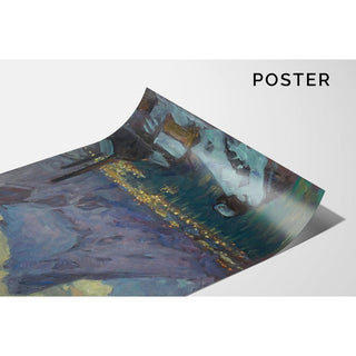 Le port de Svolvær au plus fort de la saison de pêche, étude des Lofoten - Anna Boberg | Reproduction Tableau Décoration murale affiche copie