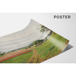 Les Coteaux de Thierceville, Temps Gris - Camille Pissarro | Reproduction Tableau Décoration murale affiche copie