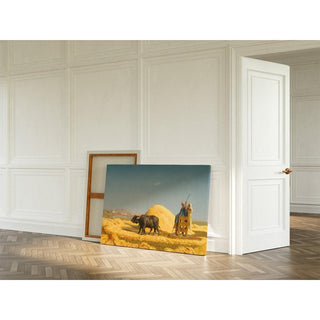 Les batteurs de céréales, Égypte - Jean-Léon Gérôme | Reproduction Tableau Décoration murale affiche copie