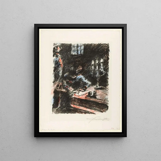 Lovis Corinth - Torgau Der Knig schreibt auf den Stufen des Altars.webp