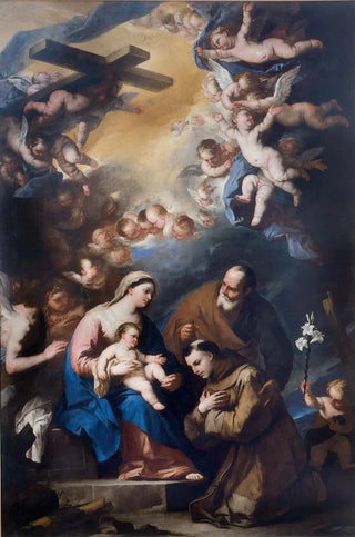Luca Giordano - The Holy Family Venerated By St Anthony of Padua.webp