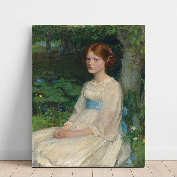 Reproduktion af maleriet Mademoiselle Betty Pollock - John William Waterhouse
