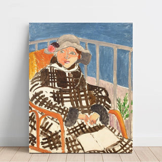 Mademoiselle Matisse en Manteau Écossais - Henri Matisse | Reproduction Tableau Décoration murale affiche copie
