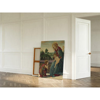 Madone et Enfant avec le jeune Saint Jean-Baptiste - Sandro Botticelli | Reproduction Tableau Décoration murale affiche copie