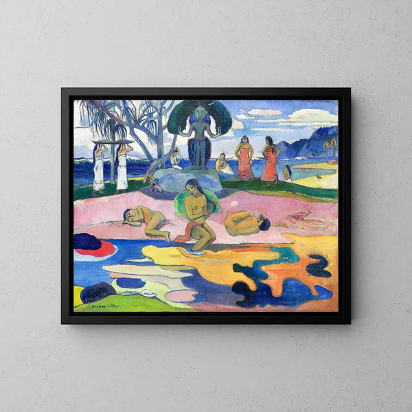 Reproduktion af maleriet Mahana no atua (jour de dieu) af Paul Gauguin