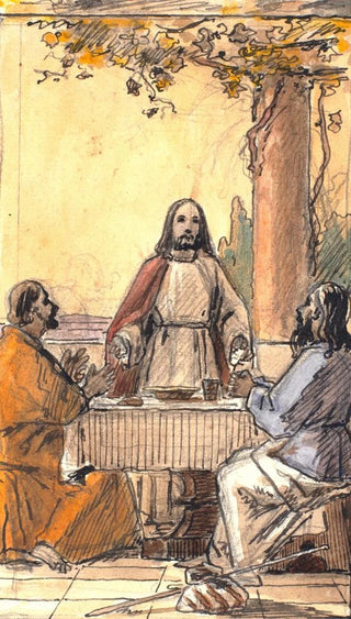 Martinus Rrbye - Kristus og de to disciple i Emmaus.webp