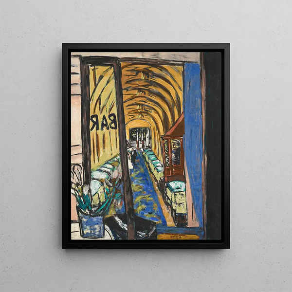 En bar i Paris - Max Beckmann — indrammet kunstværk på væggen