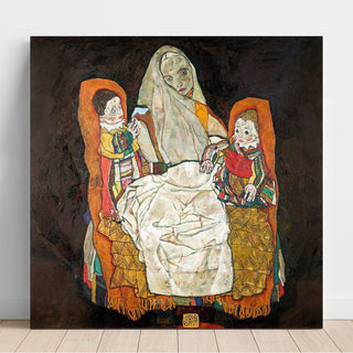Mère avec 2 enfants III - Egon Schiele | Reproduction Tableau Décoration murale affiche copie