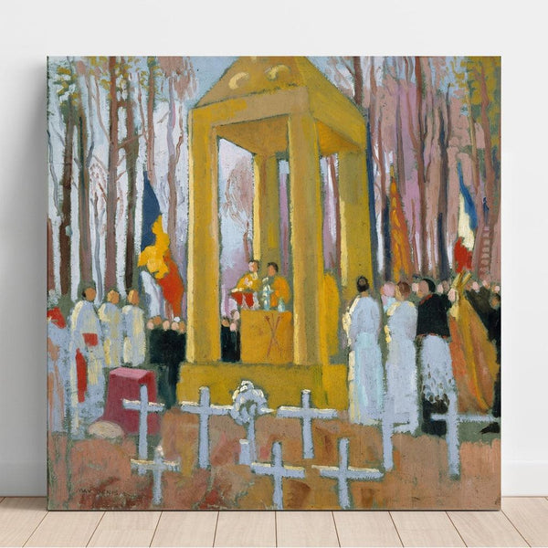 Reproduktion af maleriet Messe foran Ernest Psicharis grav - Maurice Denis