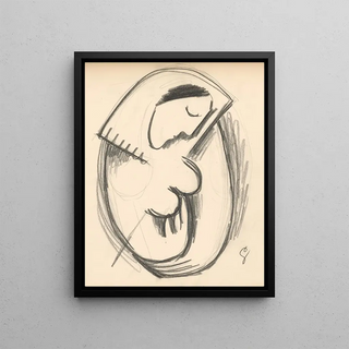 Mikul Galanda - Study of a woman with a bowed head.webp