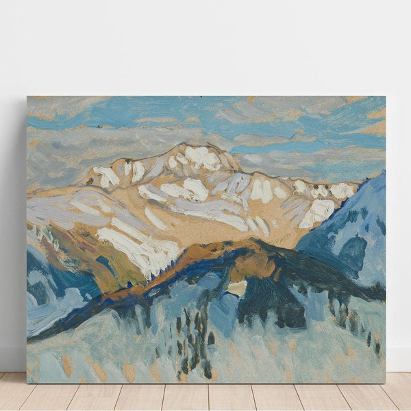 Reproduktion af maleriet Bjerge, studie af Schweiz - Anna Boberg