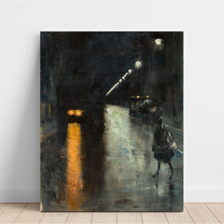 Nächtliche Straßenszene, Berlin de Lesser Ury | Reproduction Tableau Décoration murale affiche copie