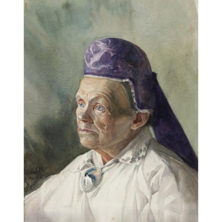 Naise Portree Tanuga 1900 - Konrad Mägi | Reproduction Tableau Décoration murale affiche copie