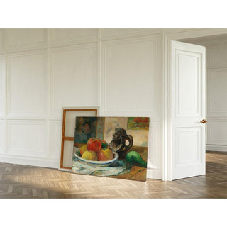 Nature morte avec pommes, une poire et une cruche portrait en céramique - Paul Gauguin | Reproduction Tableau Décoration murale affiche copie