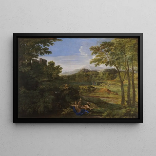 Nicolas Poussin - Paysage avec deux nymphes et un serpent.webp