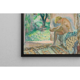 Nu Assis Sur Un Canapé Près De La Fenêtre - Henri Lebasque | Reproduction Tableau Décoration murale affiche copie