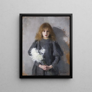 Olga Boznanska - Girl with Chrysanthemums.webp
