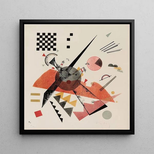 Orange - Wassily Kandinsky — indrammet kunstværk på væggen