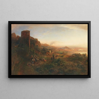 Oswald Achenbach - Abendstimmung in den Albaner Bergen.webp