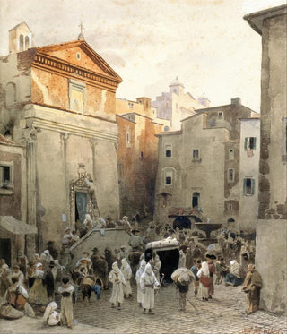 Oswald Achenbach - Funeral in Palestrina.webp