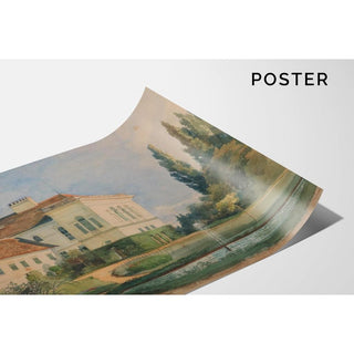 Parc du château avec fontaine - Marie Egner | Reproduction Tableau Décoration murale affiche copie