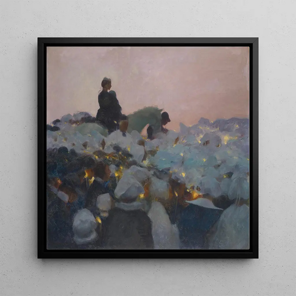Pardon i Bretagne - Gaston La Touche — indrammet kunstværk på væggen