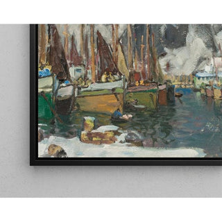 Parmi les bateaux de pêche à Svolvær, étude des Lofoten - Anna Boberg | Reproduction Tableau Décoration murale affiche copie