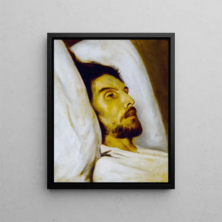 Paul Delaroche - Portrait dhomme sur son lit de mort autrefois dit Armand Carrel.webp