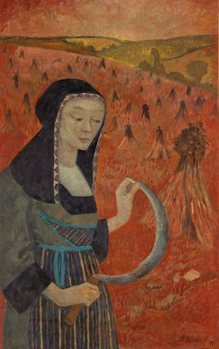 Paul Srusier - Bretonne la faucille dans un champ de bl noir.webp