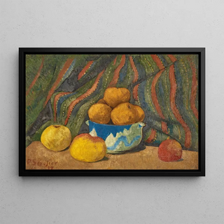Paul Srusier - Nature morte aux pommes sur fond de tenture raye.webp