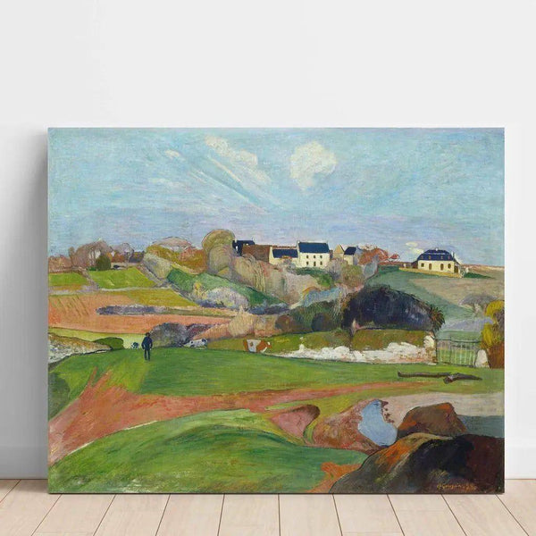 Reproduktion af maleriet Landskab ved Pouldu af Paul Gauguin
