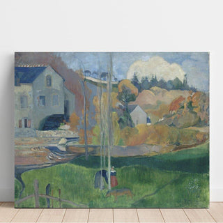 Paysage en Bretagne, Le Moulin de David - Paul Gauguin | Reproduction Tableau Décoration murale affiche copie