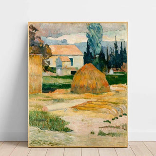 Paysages près d'Arles de Paul Gauguin | Reproduction Tableau Décoration murale affiche copie