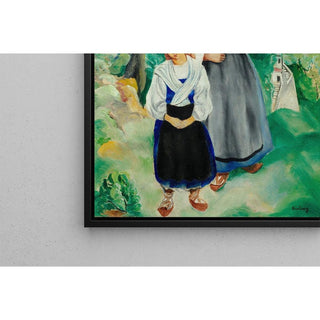 Paysannes en costume traditionnel - Moïse Kisling | Reproduction Tableau Décoration murale affiche copie