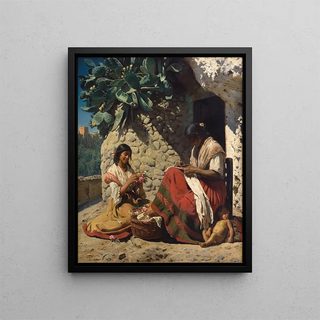 Peder Severin Kryer - Two Gipsy Women Outside their Cottage Spain.webp