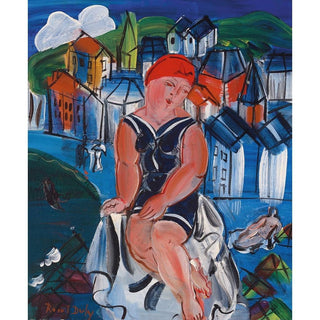 Petite baigneuse à Sainte-Adresse - Raoul Dufy | Reproduction Tableau Décoration murale affiche copie