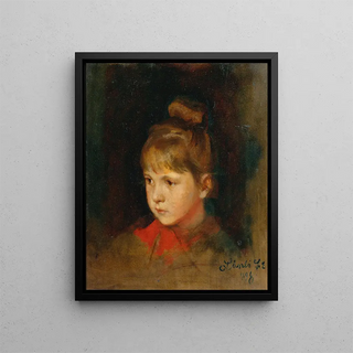 Philip Alexius de Lszl - A Blonde Girl with red bow.webp